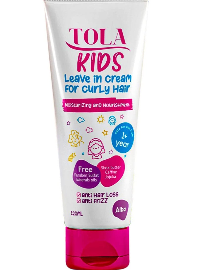 كريم تولا للأطفال يُترك على الشعر - للشعر المجعد 120 مل